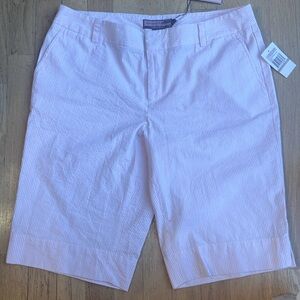 Vineyard Vines Seersucker Bermuda Shorts Pink/white Stripe NWT! Hard to find! 12
